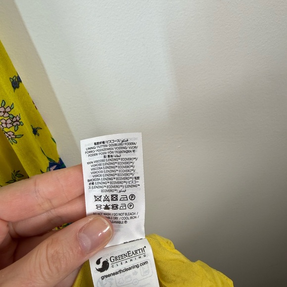 Boden Yellow Occasion Maxi Shirt Floral Prairie Dress - Picture 12 of 13